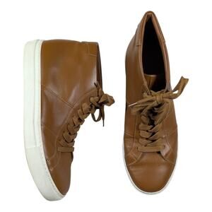 Greats Royale High Caramel Brown Leather Lace Up Casual Sneakers Men's 10.5